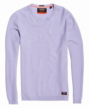 Superdry SUPIMA® Cotton Crew Neck Férfi Ugró Lila | TBUKE2346